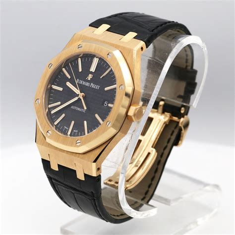 audemars piguet royal oak 41mm rose gold leather strap|royal oak offshore strap size.